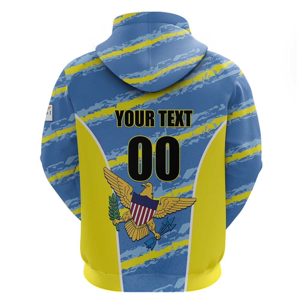 Custom US Virgin Islands Soccer Hoodie Team Dashing Eagles Come On LT01
