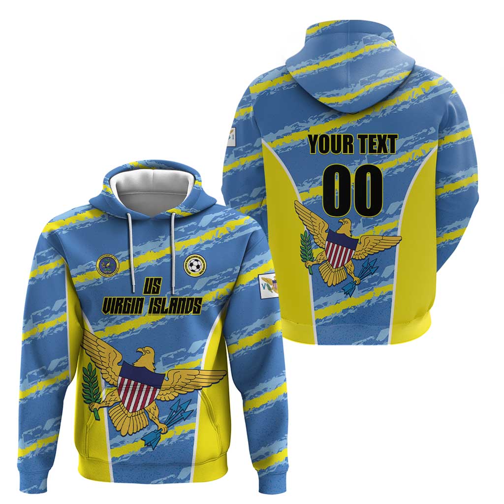Custom US Virgin Islands Soccer Hoodie Team Dashing Eagles Come On LT01
