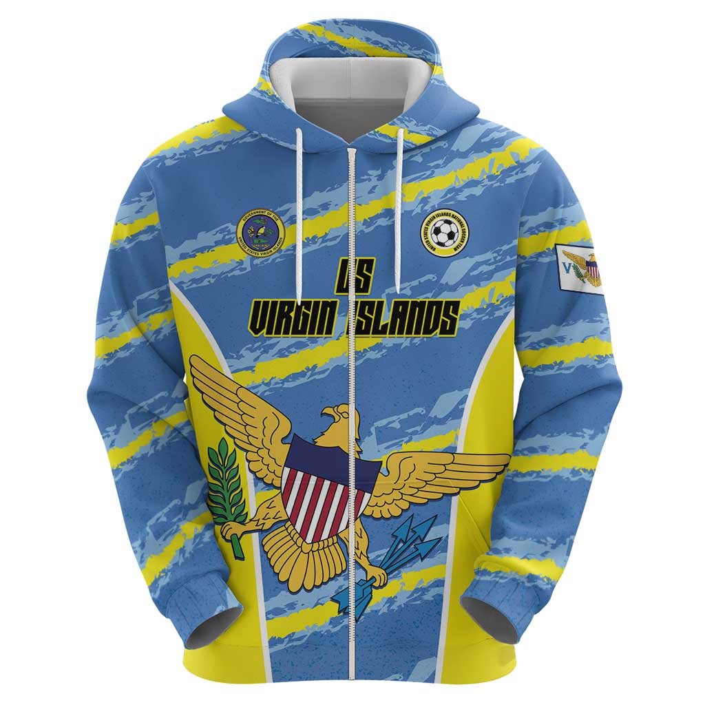 Custom US Virgin Islands Soccer Hoodie Team Dashing Eagles Come On LT01