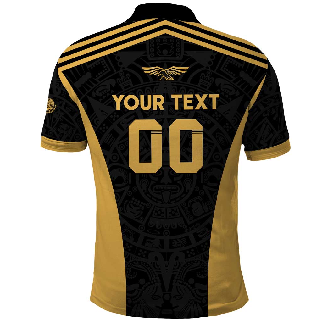 Custom Football 2025 Mexico Polo Shirt Special Gold Edition LT01