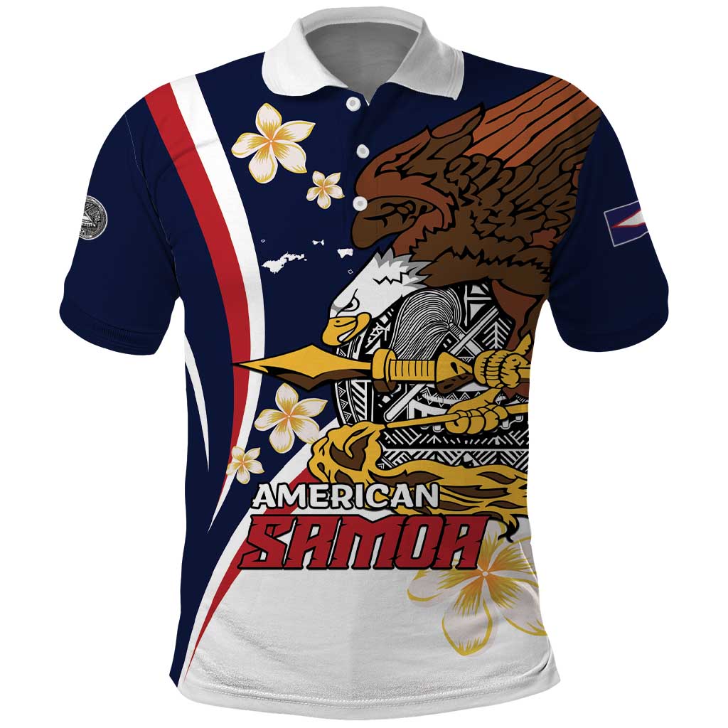 Personalized American Samoa Polo Shirt Amerika Samoa Bald Eagle LT01