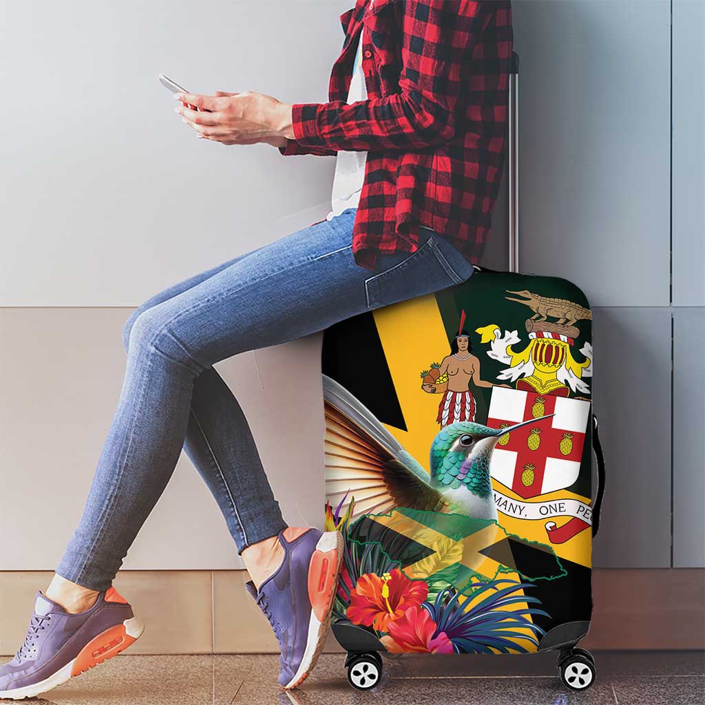 Jamaica Hummingbird Luggage Cover Jumieka Tropical LT01