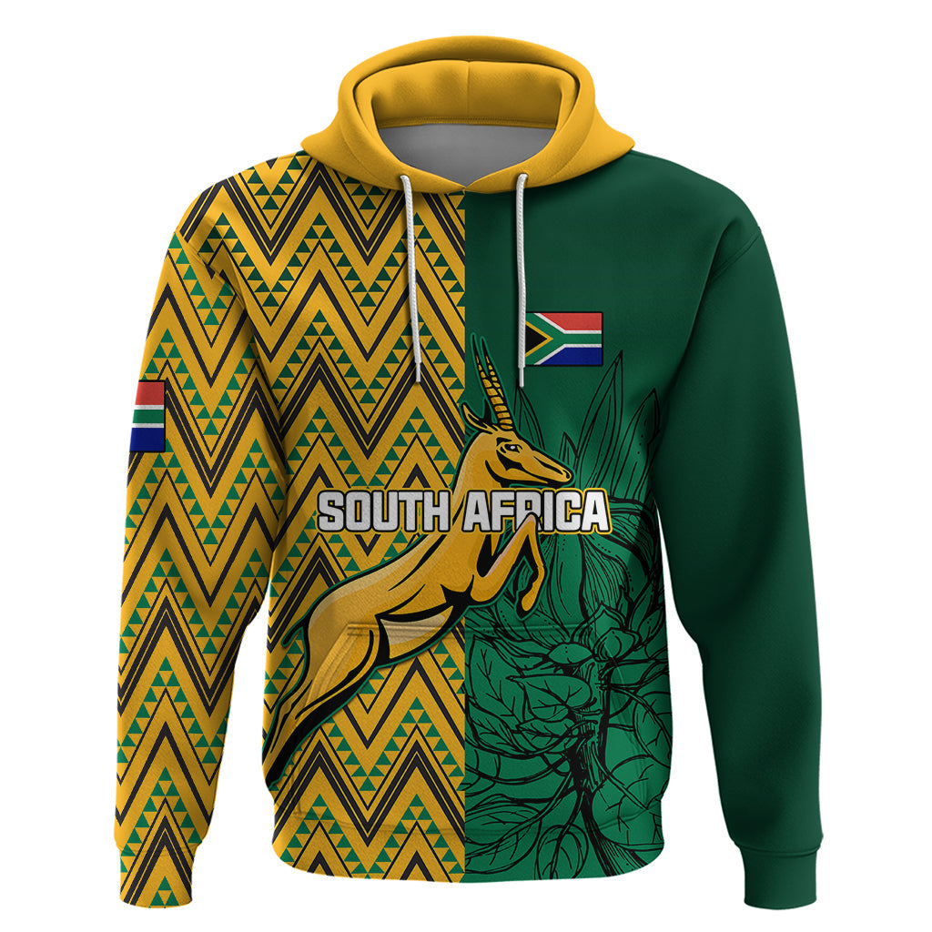 South Africa Hoodie Springbok and Proteas African Pattern LT01
