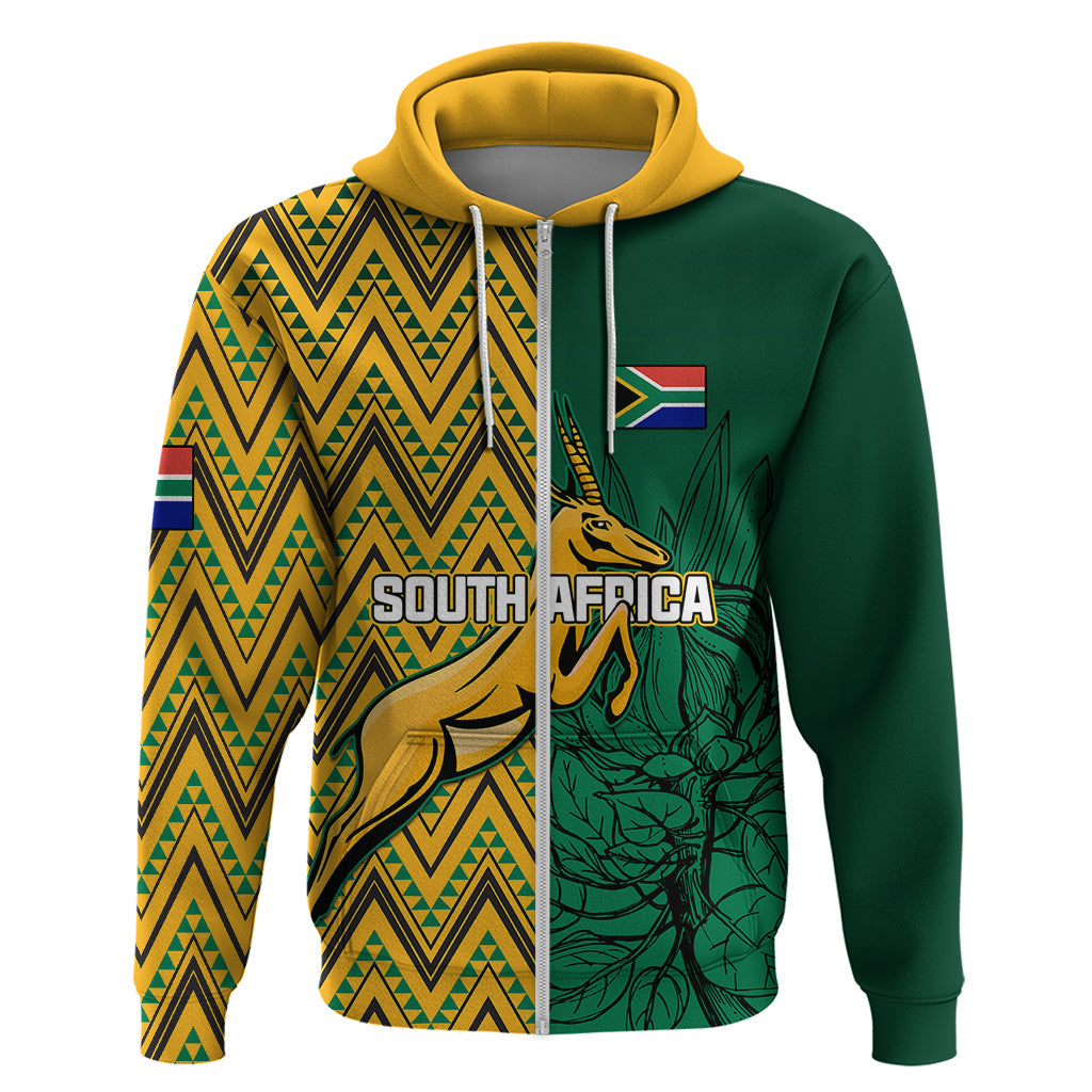 South Africa Hoodie Springbok and Proteas African Pattern LT01