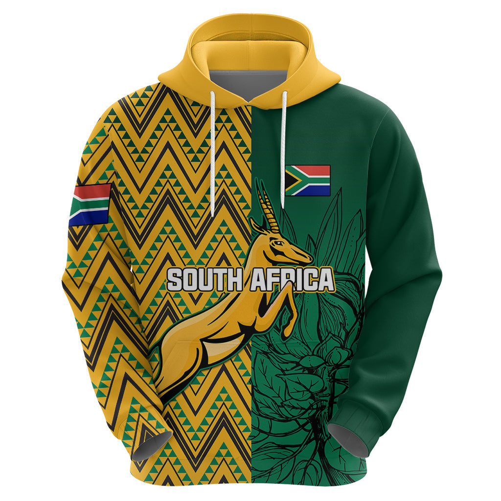 South Africa Hoodie Springbok and Proteas African Pattern LT01