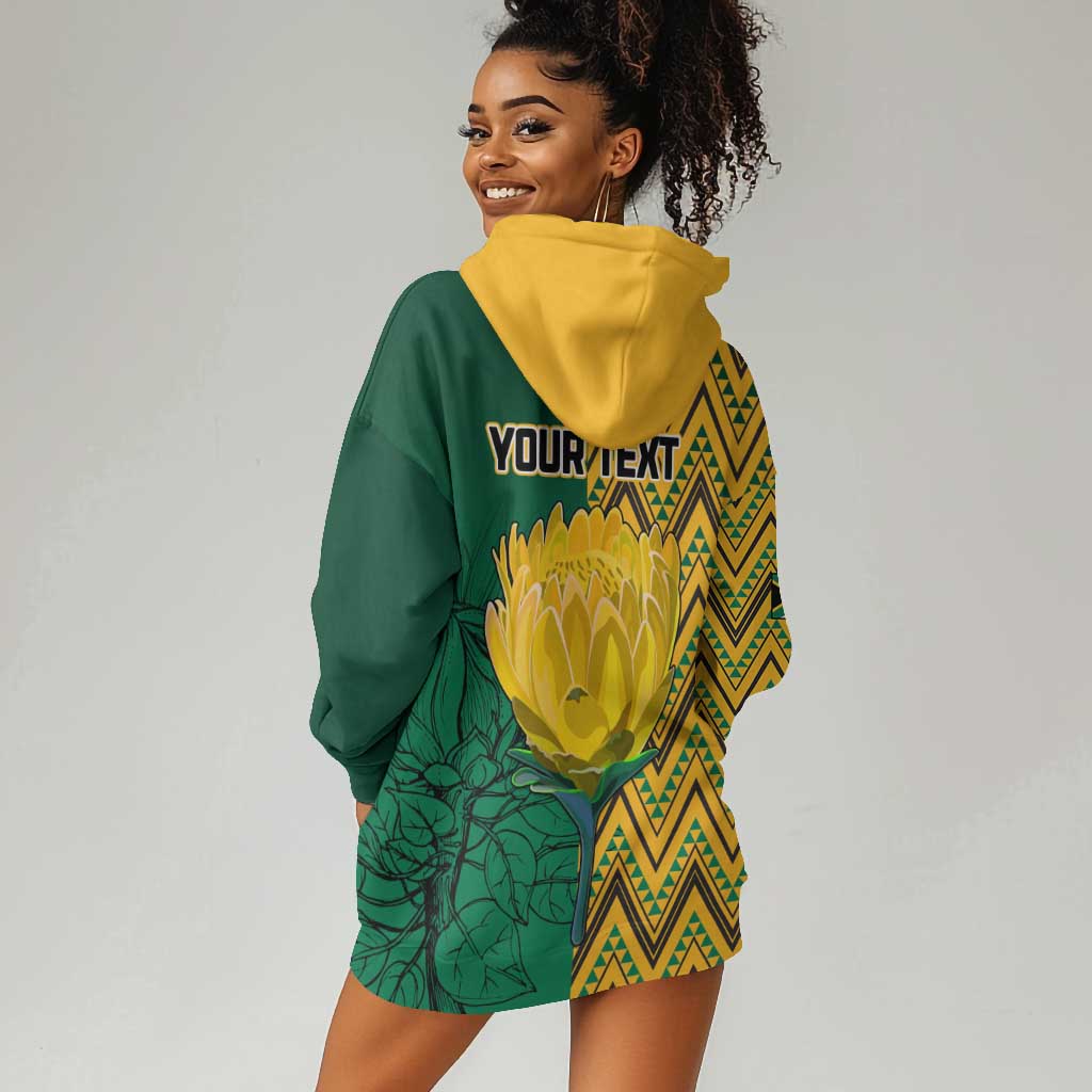 Personalized South Africa Hoodie Dress with Springbok and Proteas African Pattern LT01