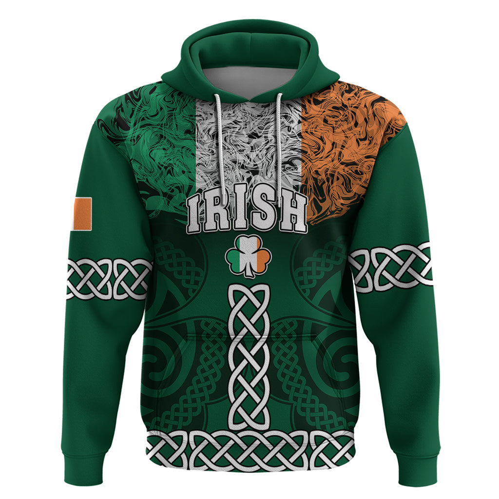 Ireland Hoodie Irish Shamrock Mix Celtic Knotwork Pattern LT01