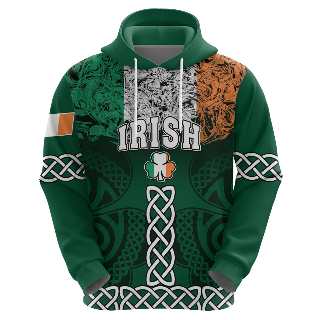 Ireland Hoodie Irish Shamrock Mix Celtic Knotwork Pattern LT01