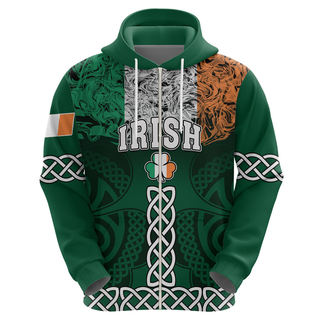 Personalised Ireland Hoodie Irish Shamrock Mix Celtic Knotwork Pattern LT01