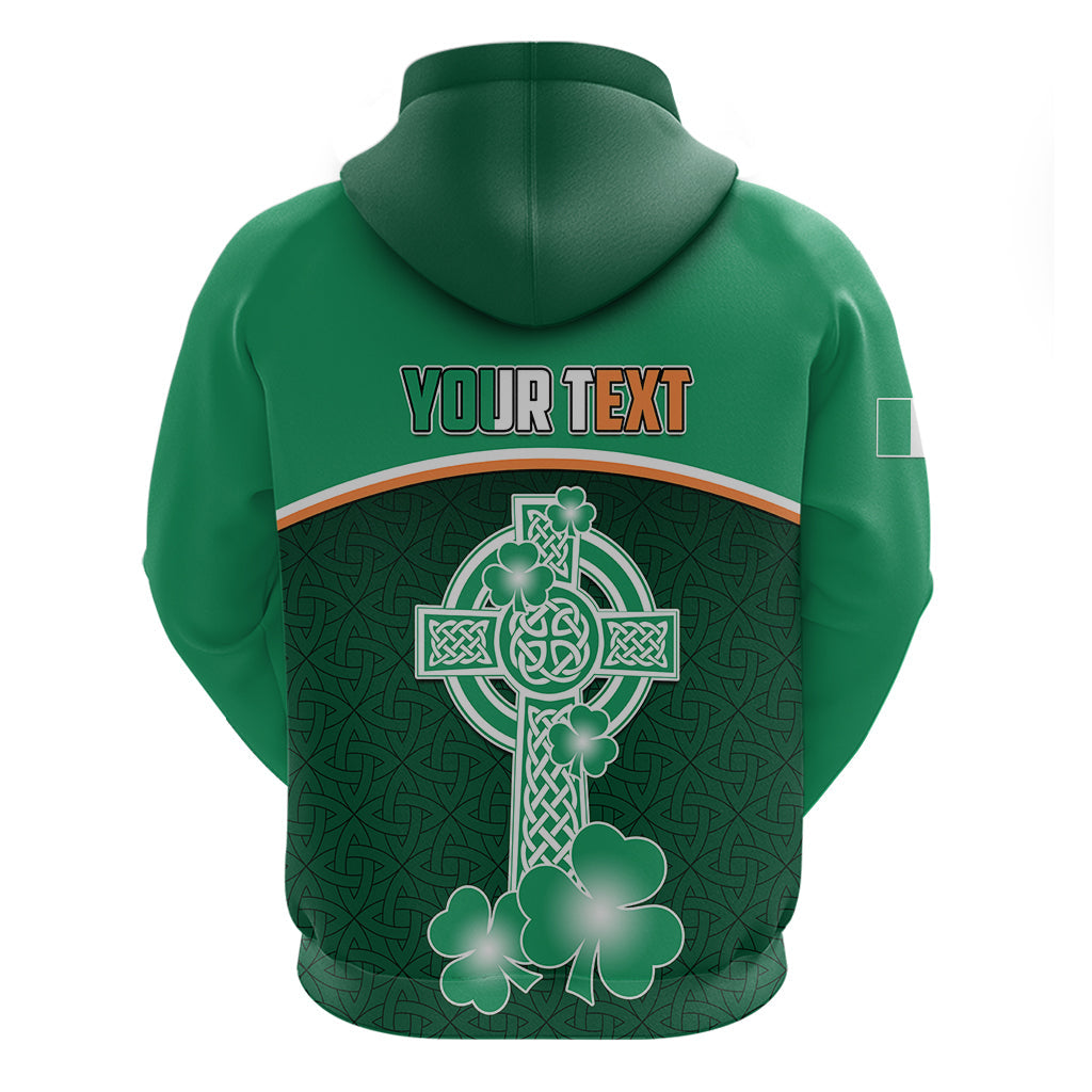 Personalised Ireland Hoodie Irish Shamrock Harp Mix Celtic Pattern LT01