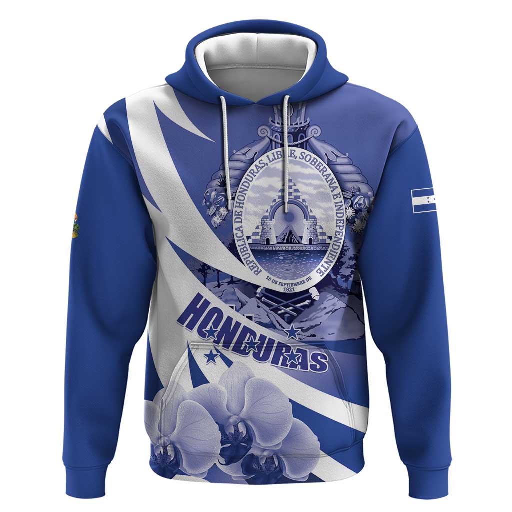 Honduras Hoodie Coat of Arms Orchid Navy Blue LT01