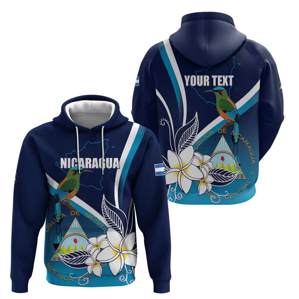 Nicaragua Independence Day Hoodie Motmot Plumeria Floral LT01