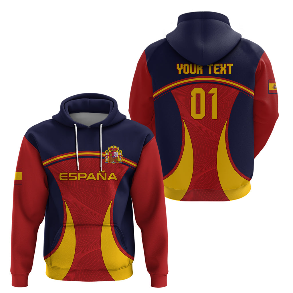 Custom Spain Football Hoodie La Roja 2024 Sporty Style LT01