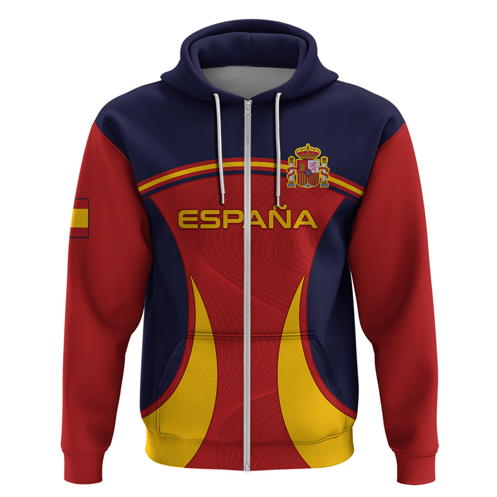 Custom Spain Football Hoodie La Roja 2024 Sporty Style LT01