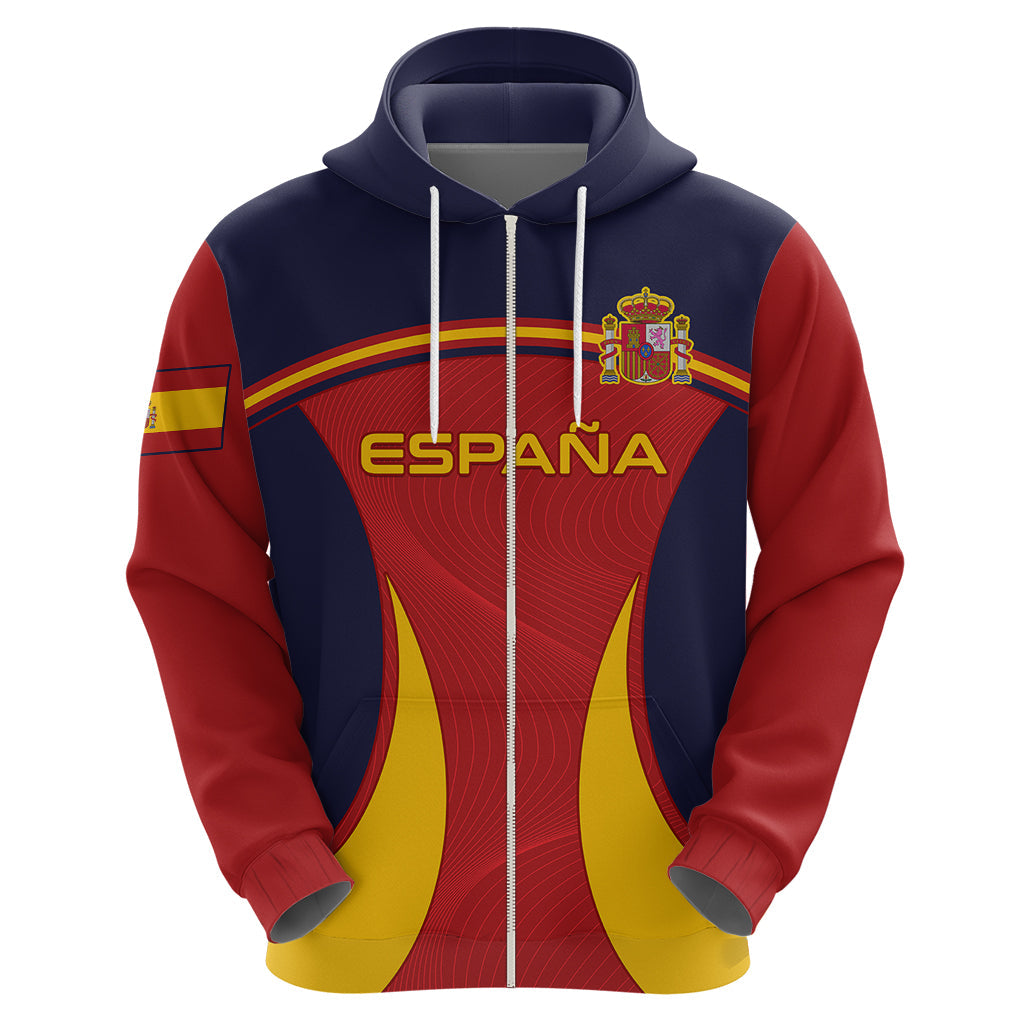 Custom Spain Football Hoodie La Roja 2024 Sporty Style LT01