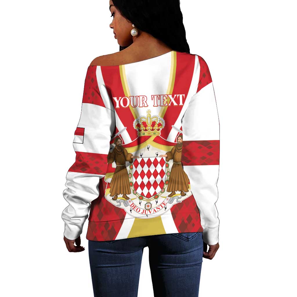Personalized Monaco Off Shoulder Sweater Deo Juvante Sporty Style LT01