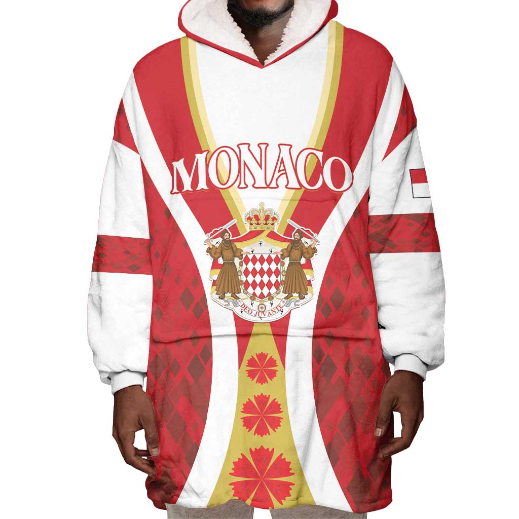 Personalized Monaco Wearable Blanket Hoodie Deo Juvante Sporty Style LT01