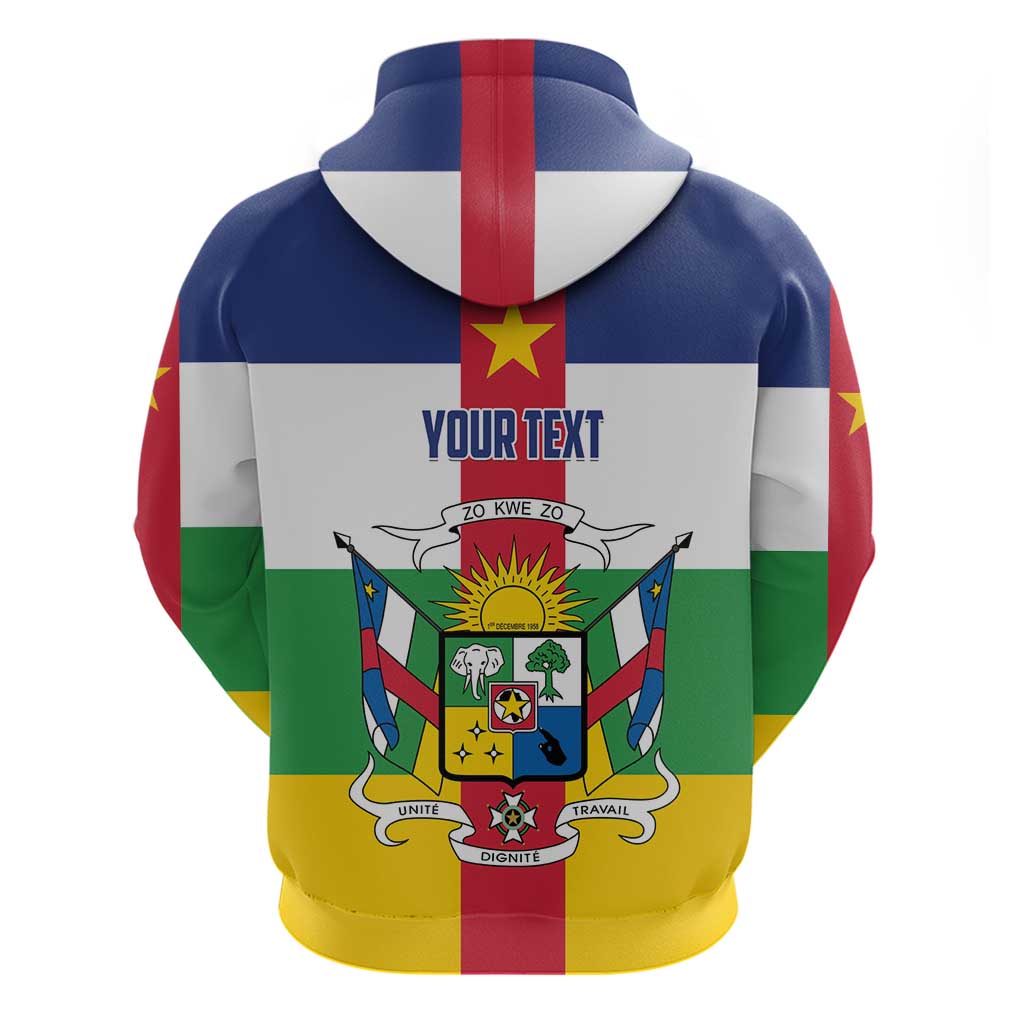 Personalized Central African Republic Hoodie Zo Kwe Zo Flag Style LT01