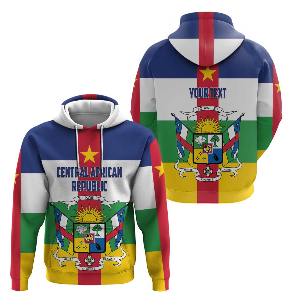 Personalized Central African Republic Hoodie Zo Kwe Zo Flag Style LT01