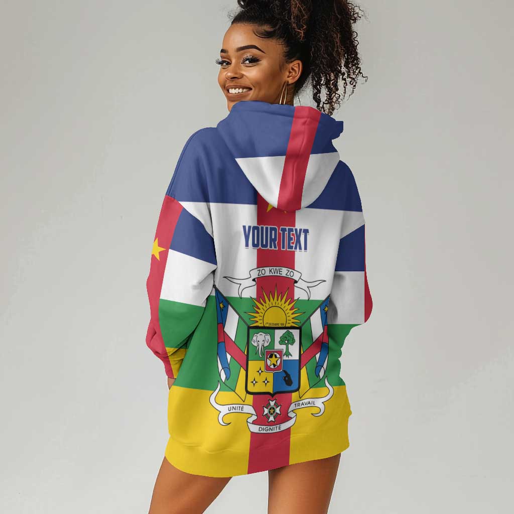 Personalized Central African Republic Hoodie Dress African Zo Kwe Zo LT01