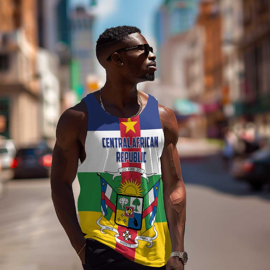 Personalized Central African Republic Men Tank Top African Zo Kwe Zo LT01