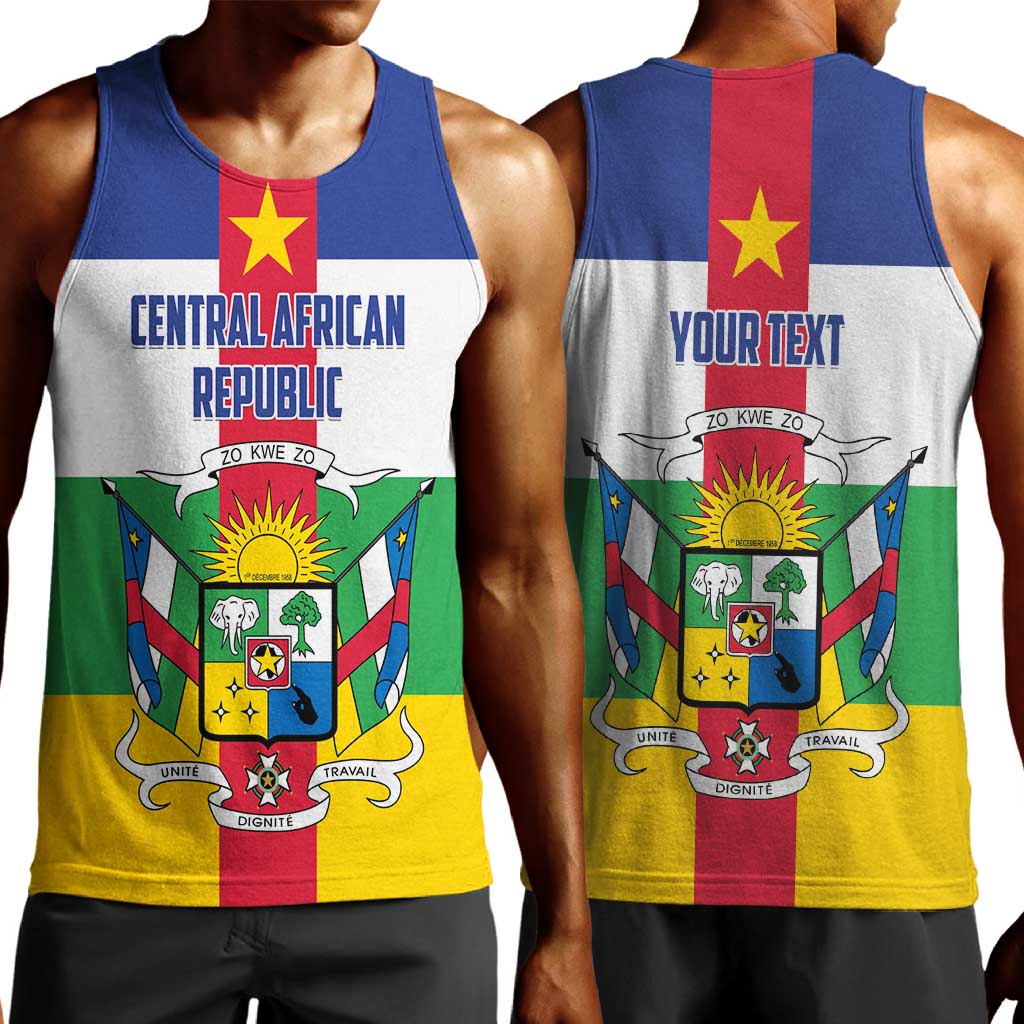 Personalized Central African Republic Men Tank Top African Zo Kwe Zo LT01