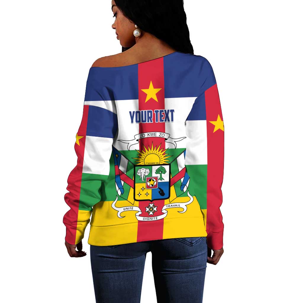 Personalized Central African Republic Off Shoulder Sweater African Zo Kwe Zo LT01