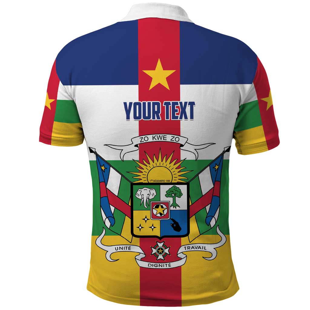 Personalized Central African Republic Polo Shirt Zo Kwe Zo Flag Style LT01