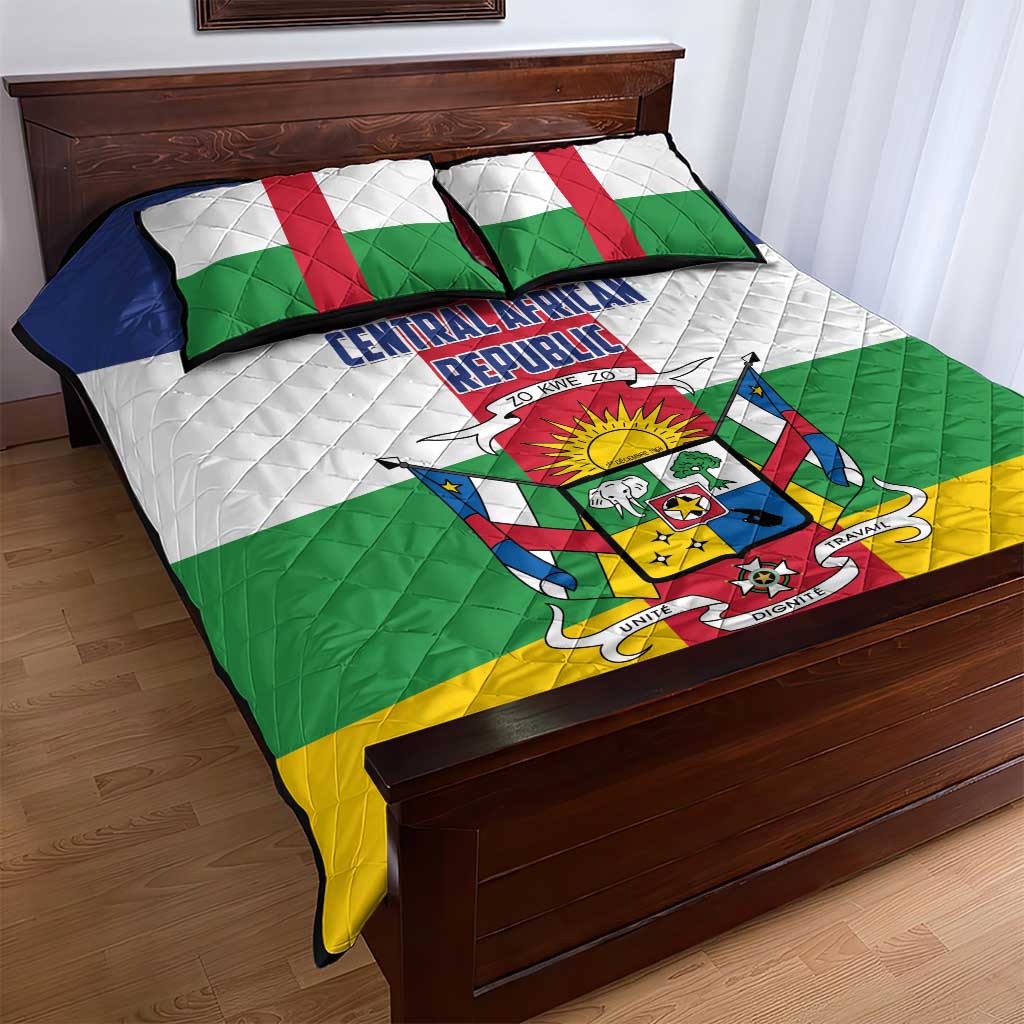 Central African Republic Quilt Bed Set African Zo Kwe Zo LT01
