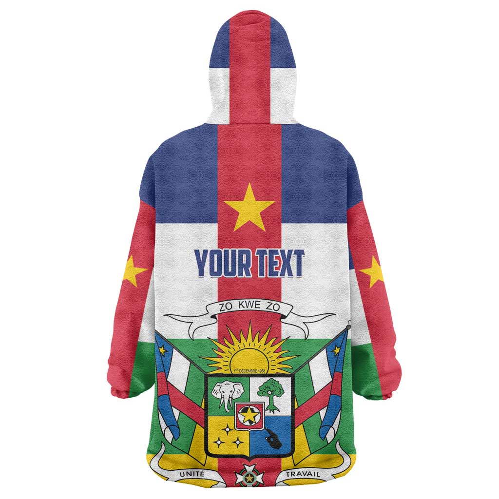 Personalized Central African Republic Wearable Blanket Hoodie African Zo Kwe Zo LT01