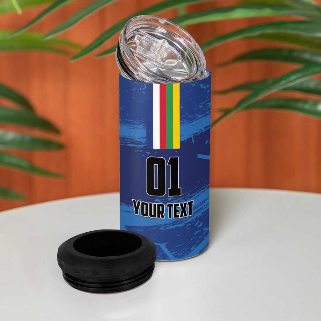 Custom Central African Republic Football 4 in 1 Can Cooler Tumbler African Come On Les Fauves LT01