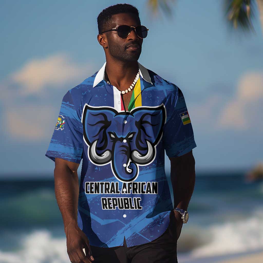 Custom Central African Republic Football Hawaiian Shirt African Come On Les Fauves LT01