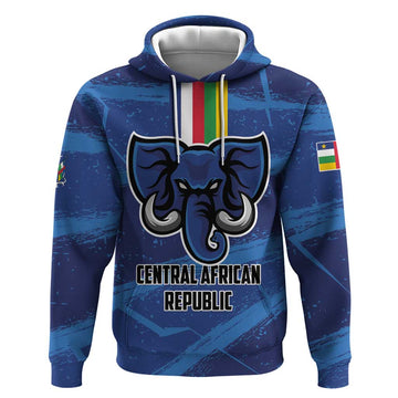 Custom Central African Republic Football Hoodie Go Les Fauves LT01