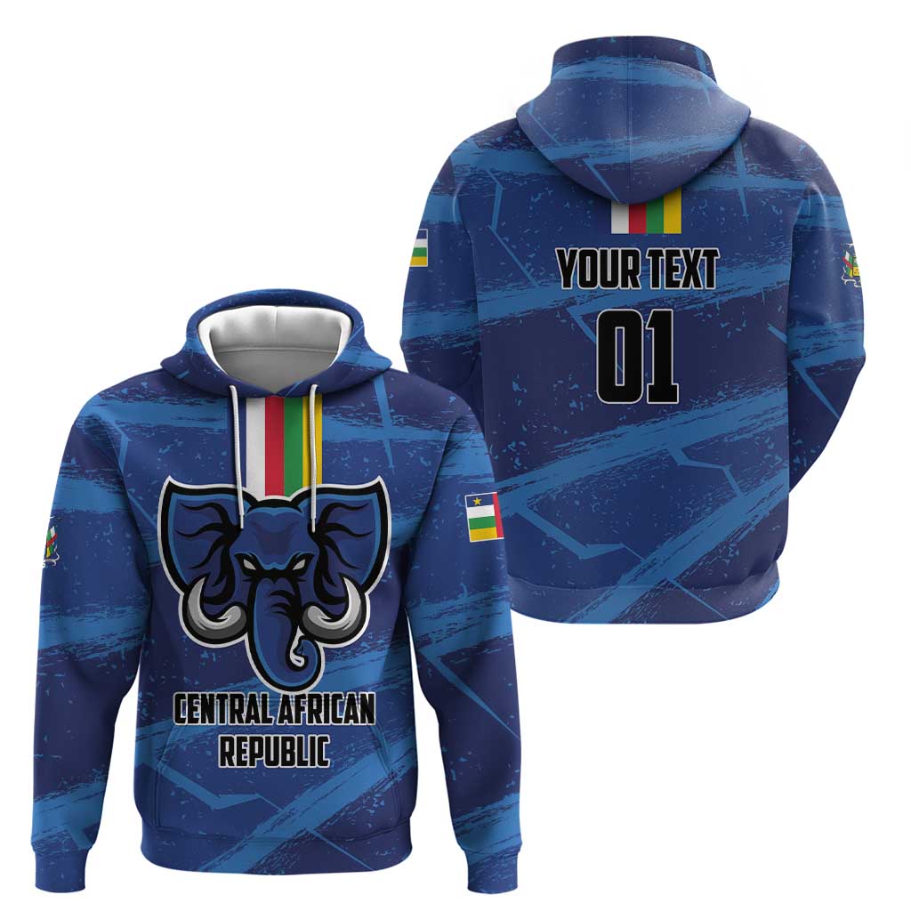 Custom Central African Republic Football Hoodie Go Les Fauves LT01