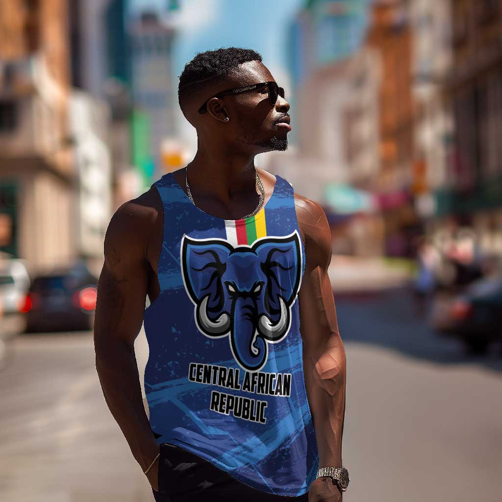 Custom Central African Republic Football Men Tank Top African Come On Les Fauves LT01