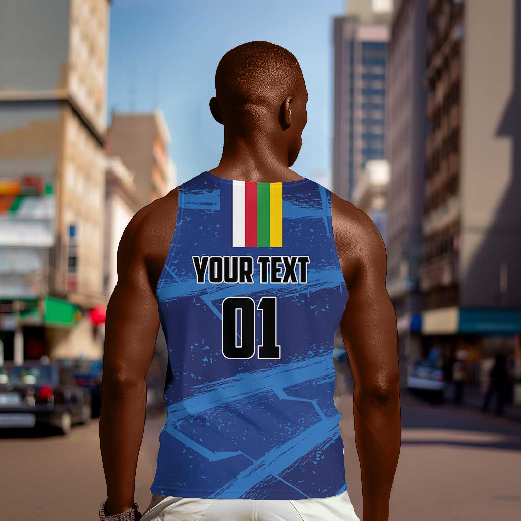 Custom Central African Republic Football Men Tank Top African Come On Les Fauves LT01