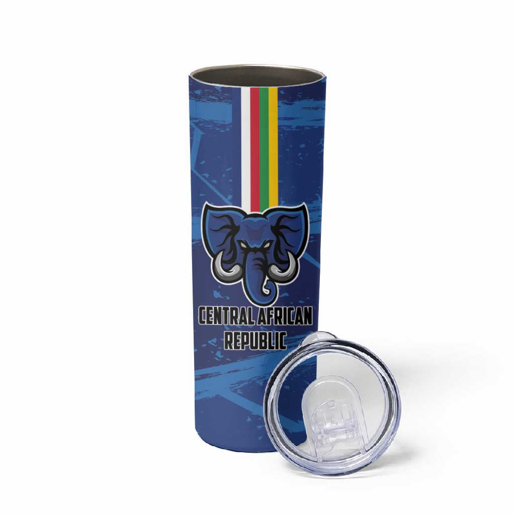 Custom Central African Republic Football Skinny Tumbler African Come On Les Fauves LT01