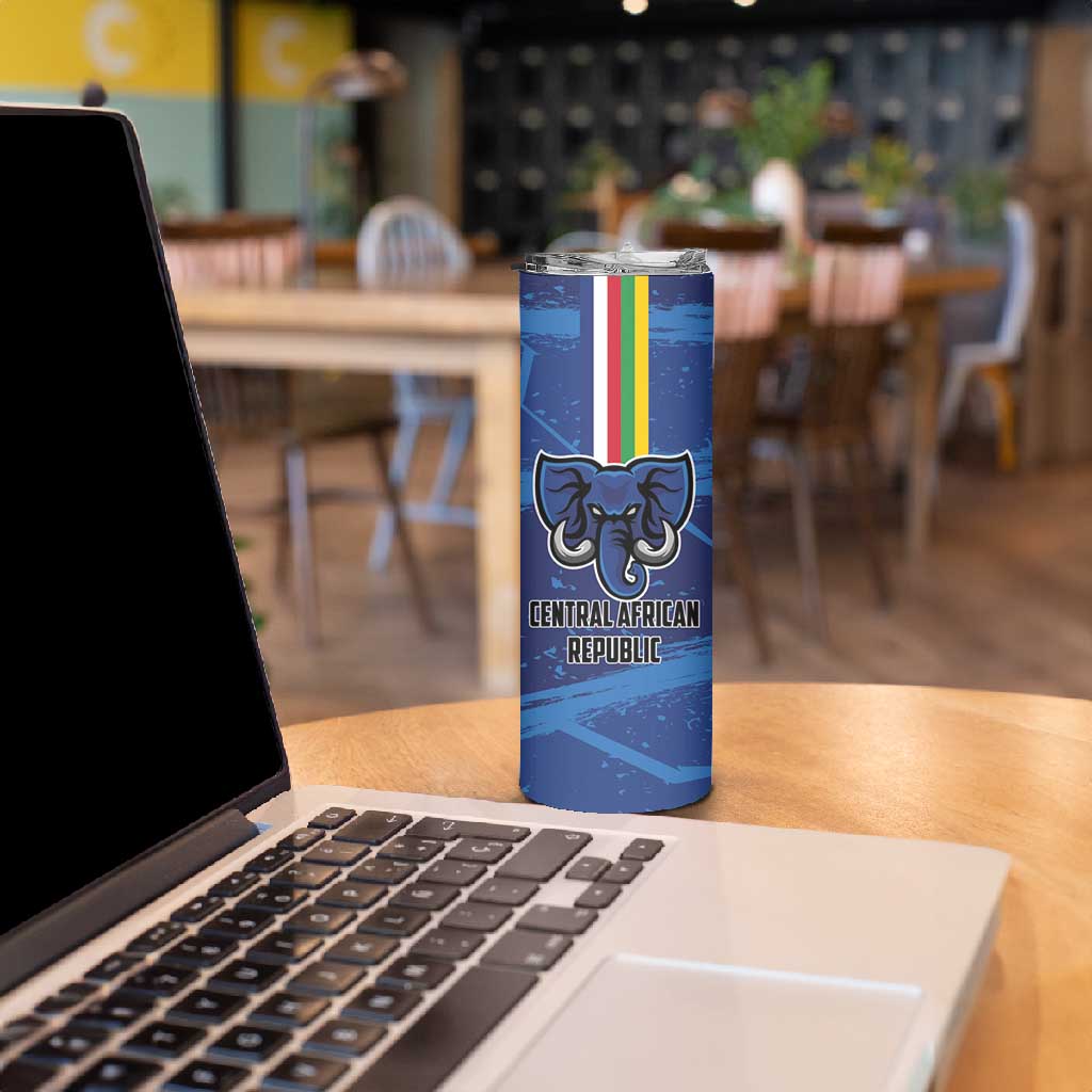 Custom Central African Republic Football Skinny Tumbler African Come On Les Fauves LT01