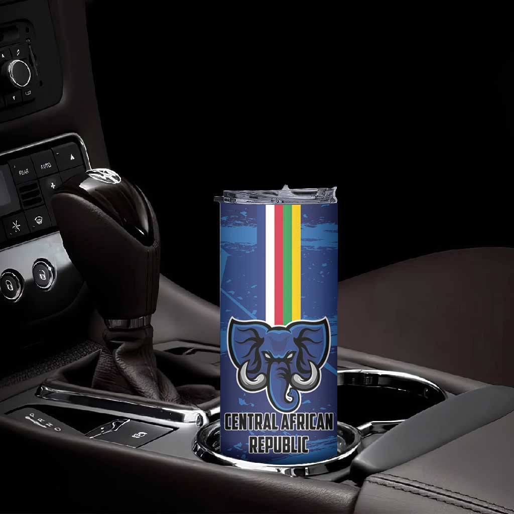 Custom Central African Republic Football Skinny Tumbler African Come On Les Fauves LT01