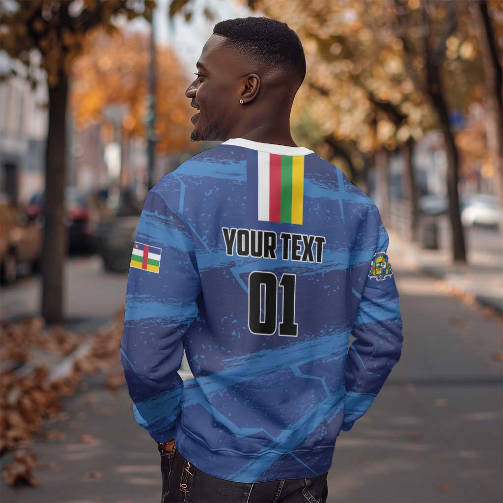 Custom Central African Republic Football Sweatshirt African Come On Les Fauves LT01