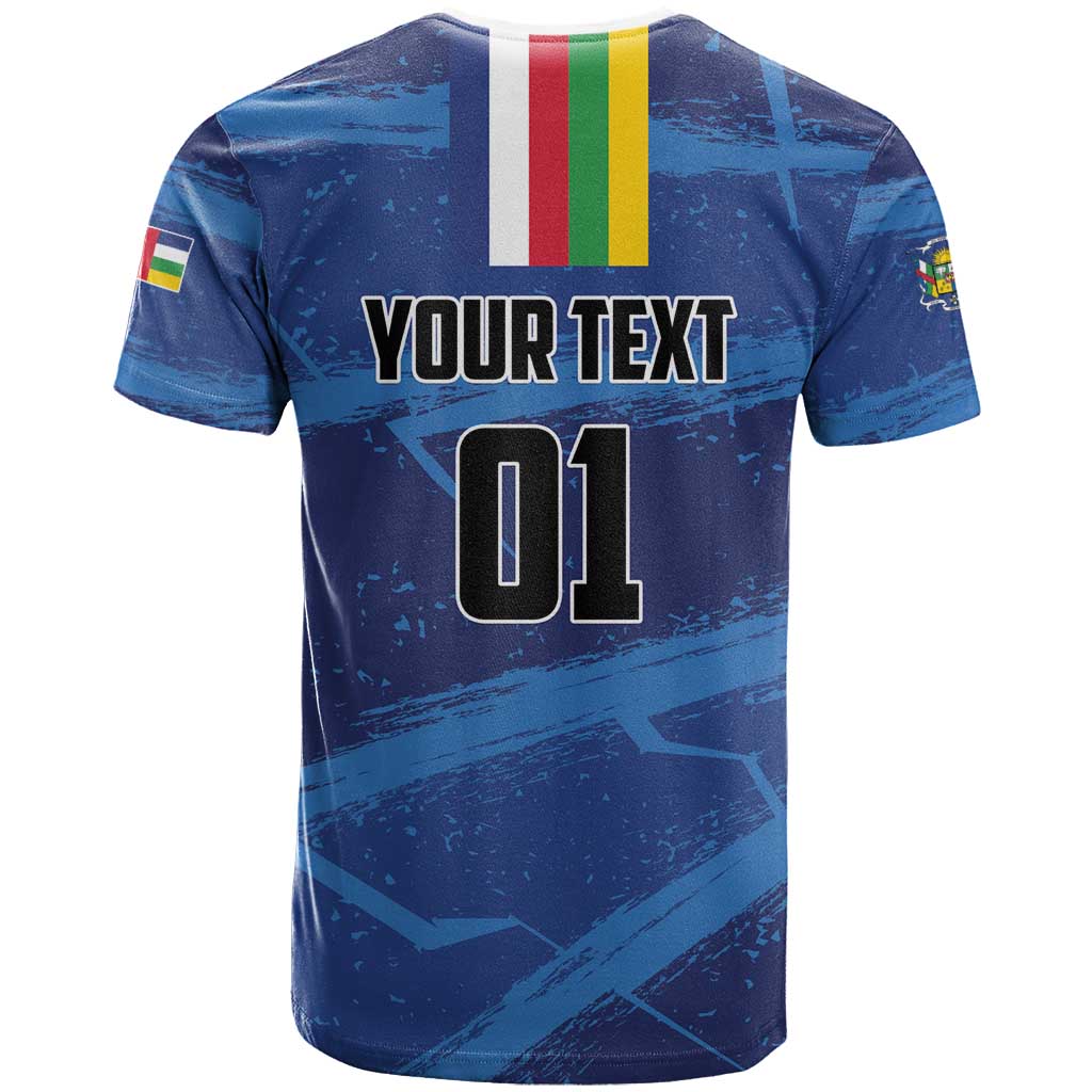 Custom Central African Republic Football T shirt African Come On Les Fauves LT01