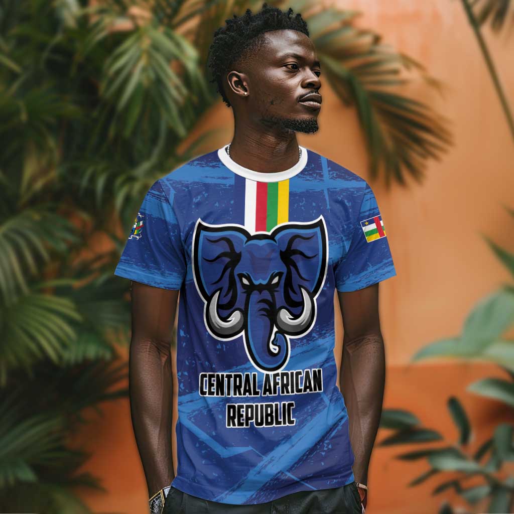 Custom Central African Republic Football T shirt African Come On Les Fauves LT01