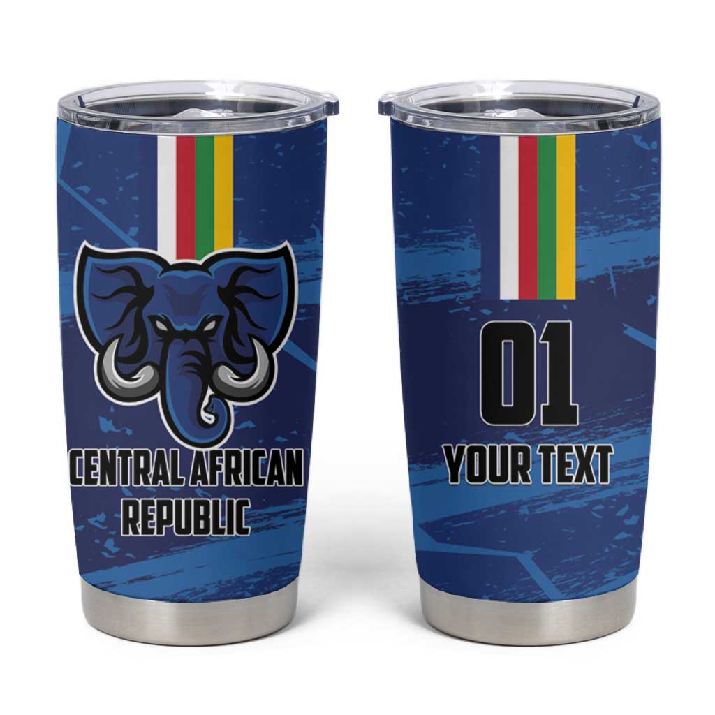 Custom Central African Republic Football Tumbler Cup African Come On Les Fauves LT01