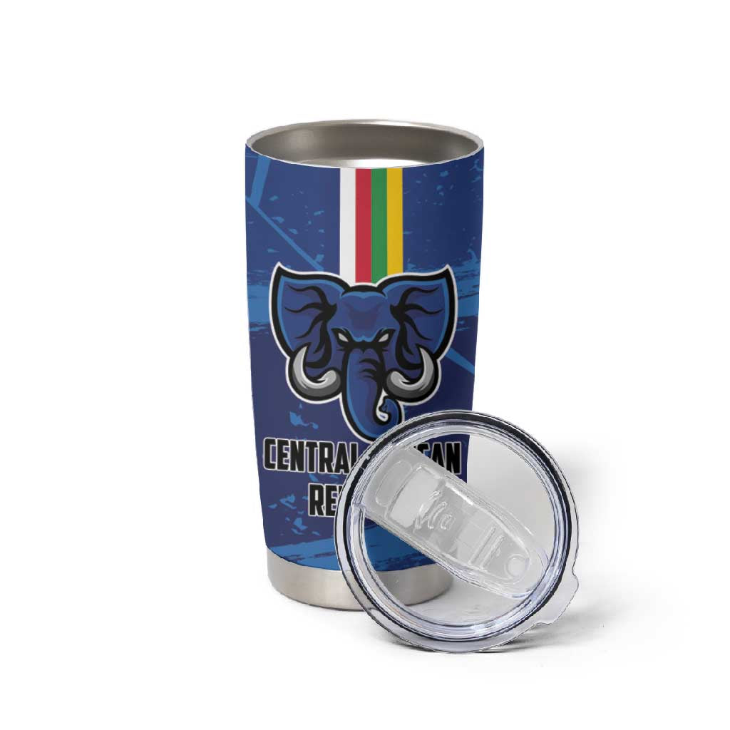 Custom Central African Republic Football Tumbler Cup African Come On Les Fauves LT01