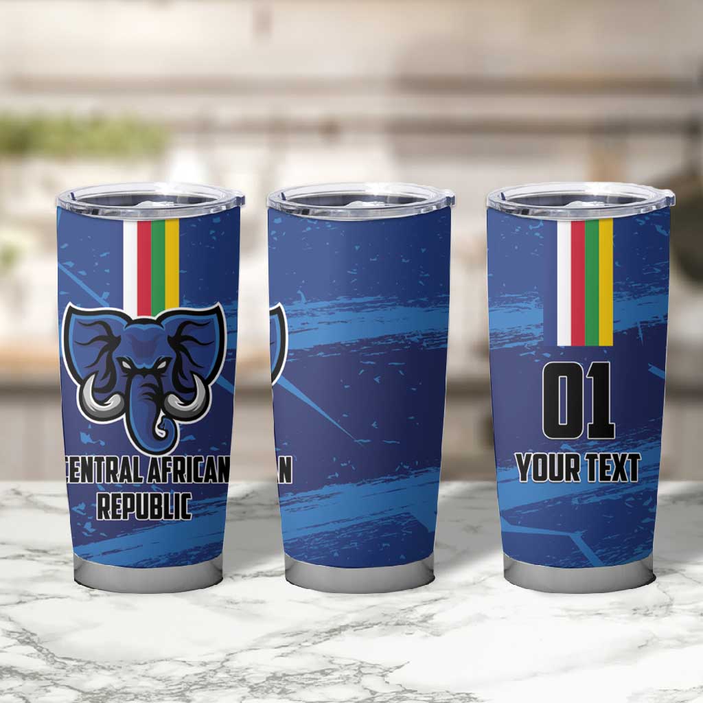Custom Central African Republic Football Tumbler Cup African Come On Les Fauves LT01