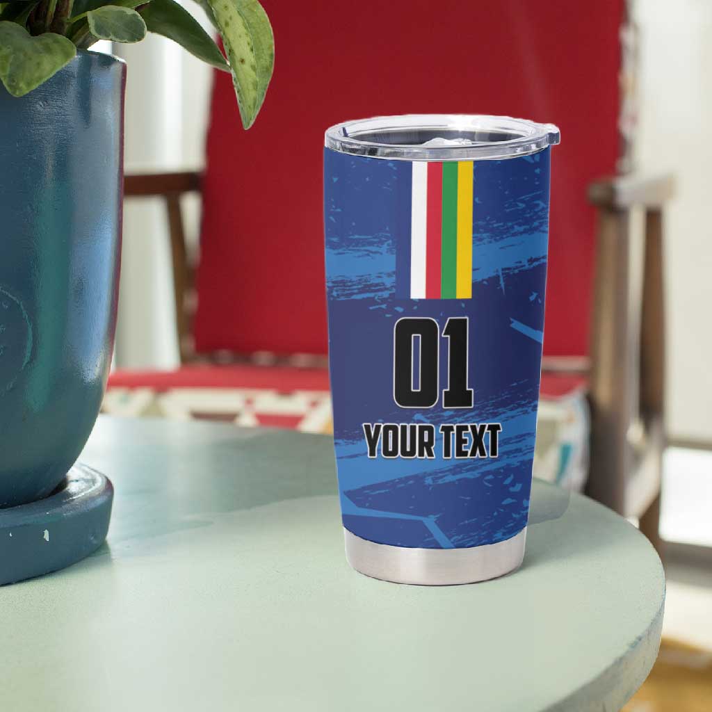 Custom Central African Republic Football Tumbler Cup African Come On Les Fauves LT01