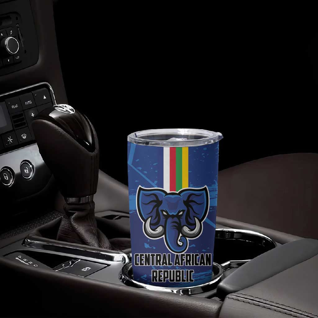 Custom Central African Republic Football Tumbler Cup African Come On Les Fauves LT01