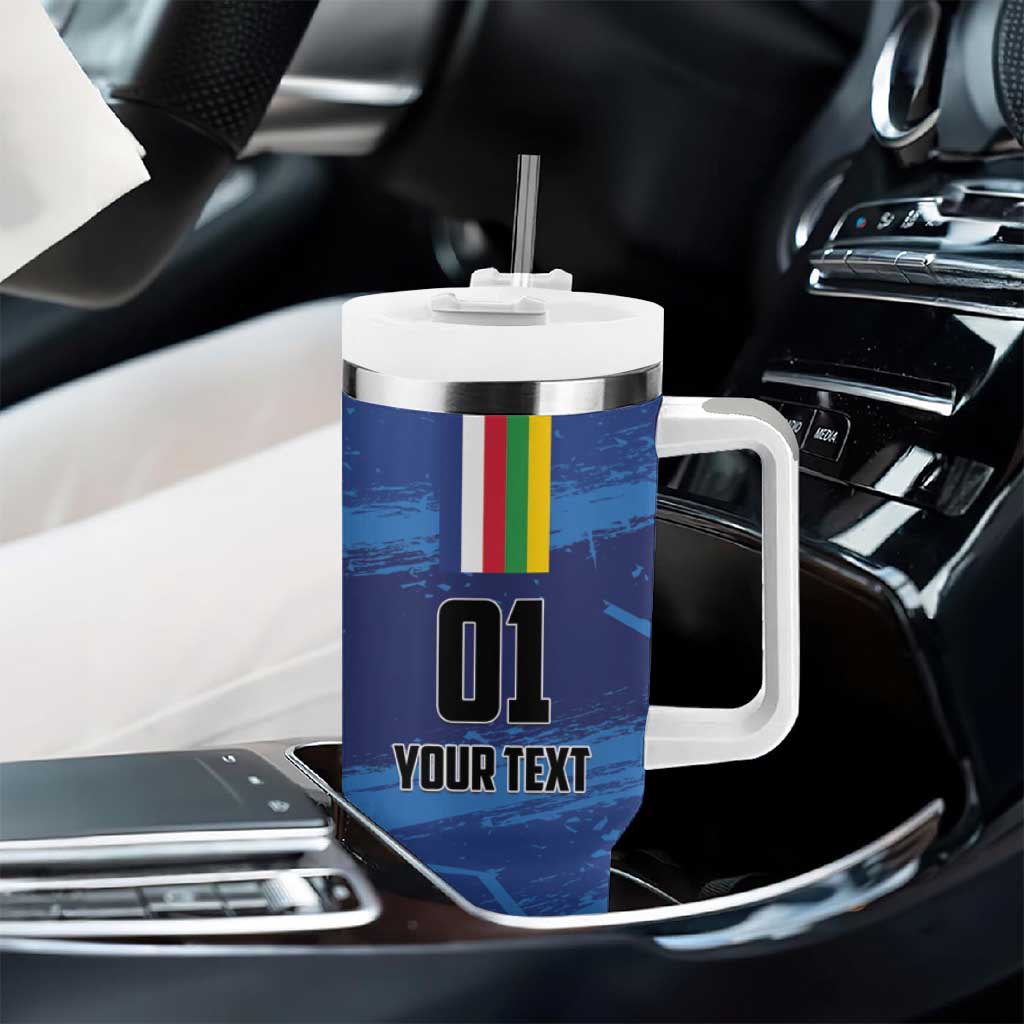 Custom Central African Republic Football Tumbler With Handle African Come On Les Fauves LT01