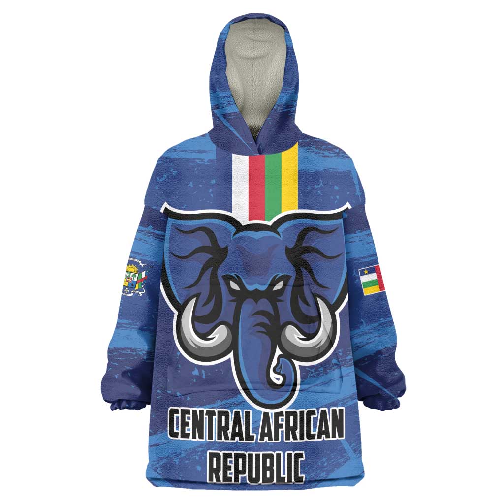 Custom Central African Republic Football Wearable Blanket Hoodie African Come On Les Fauves LT01
