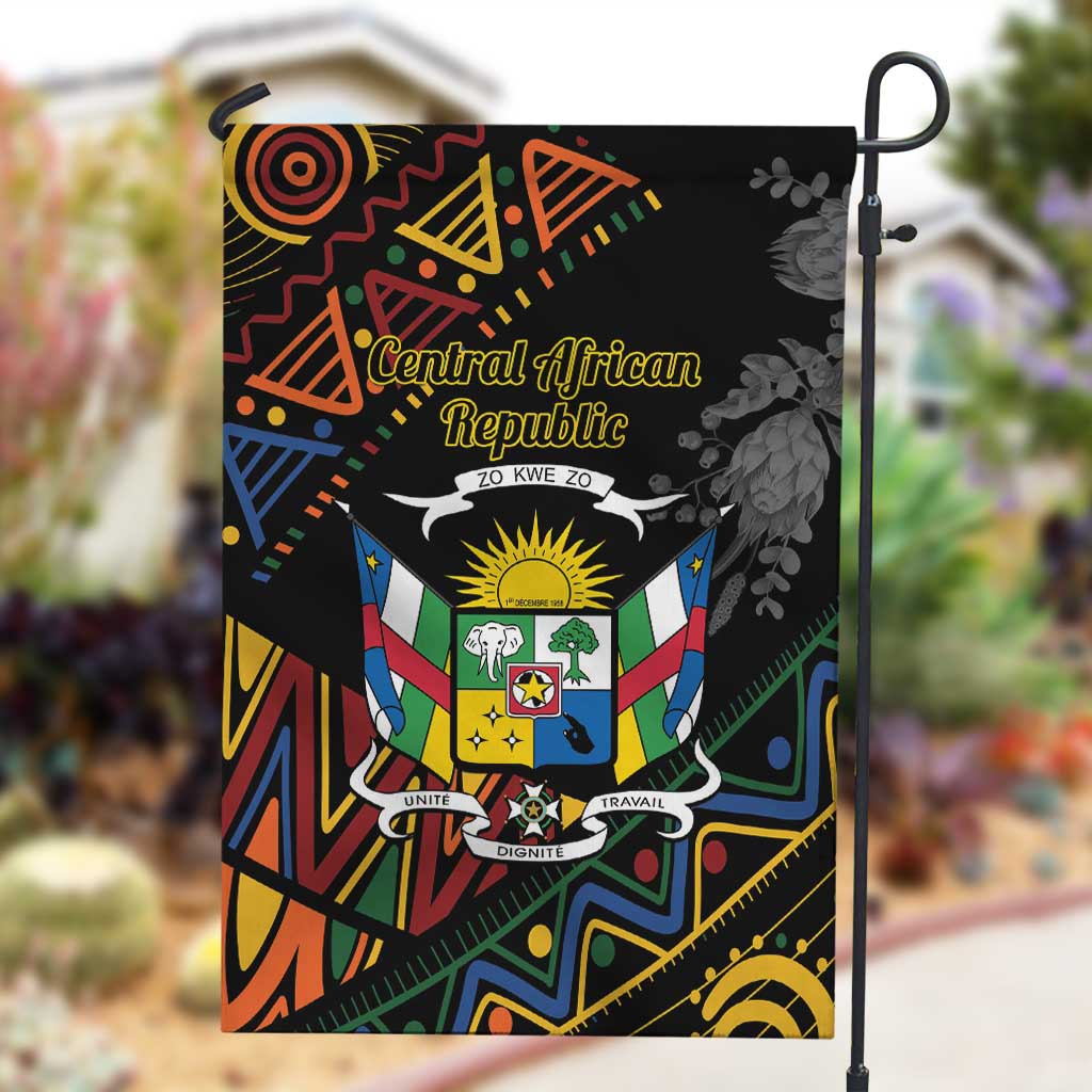 Central African Republic Garden Flag Protea - African Pattern LT01